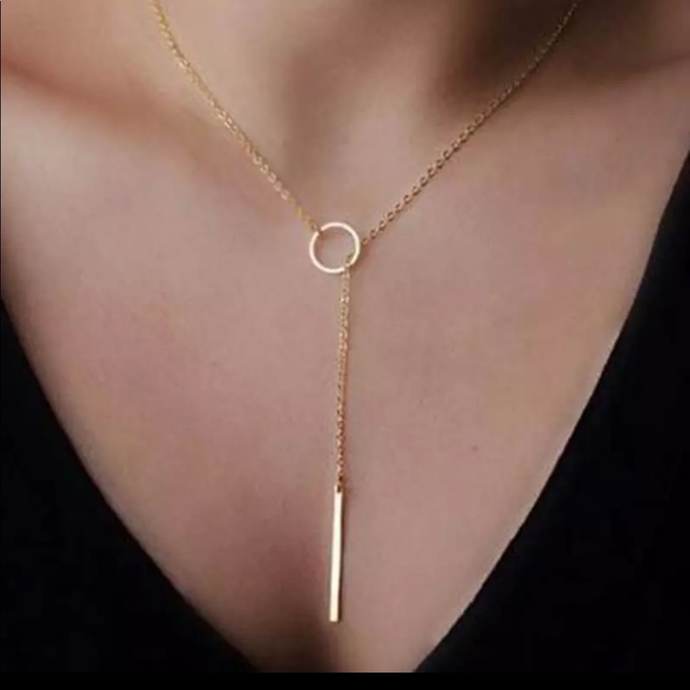 🎁Geometric Gold Choker Necklace - Picture 2 of 2